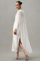 Mare Sheer Cape Sequin Maxi Dress