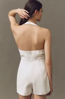 Mare Halter V-Neck Blazer Romper