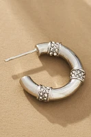 Glitz Tube Hoop Earrings