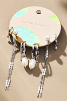 Mixed Pearl Huggie & Drop Earrings