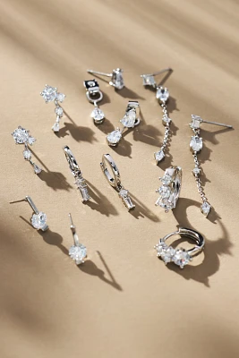 Delicate Crystal Huggie Hoop Earrings