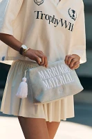 BRIDEMERCH Embroidered Marriage Material Terry Beach Pouch