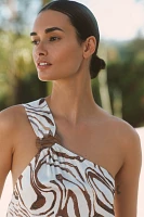 Ollari One-Shoulder Kaftan