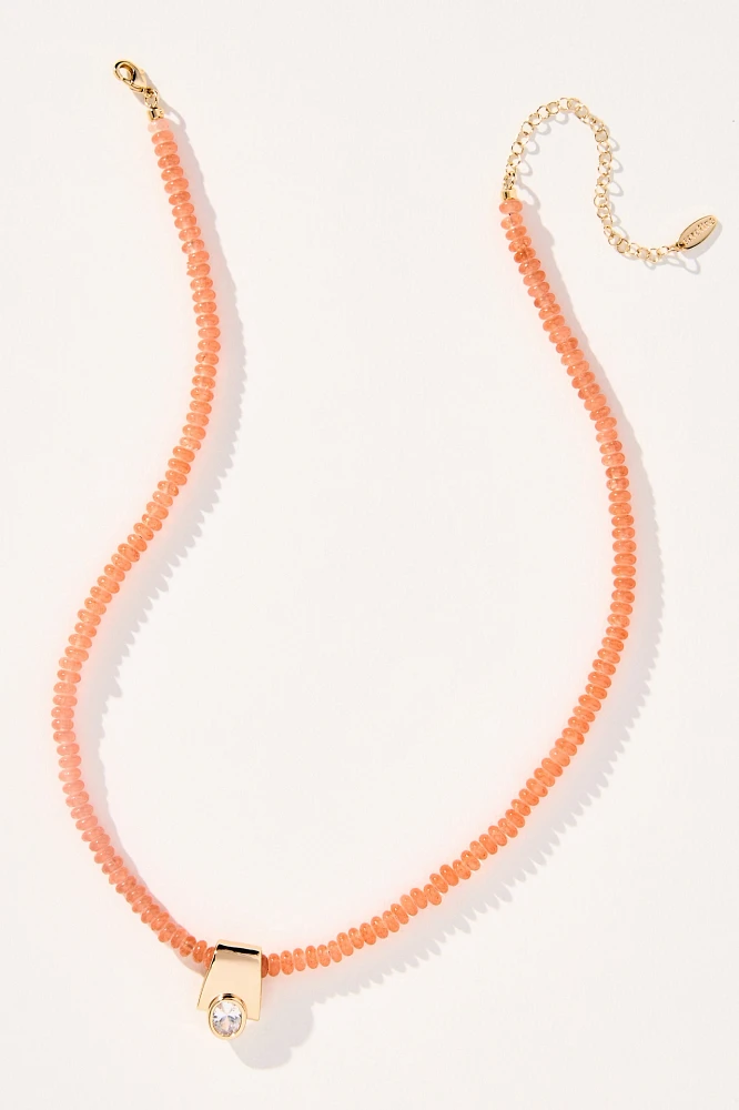 Mod Crystal Beaded Necklace