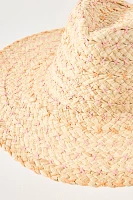 Embroidered Raffia Straw Rancher