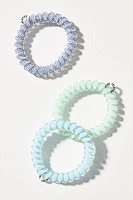 TELETIES Large Spring Coil Hair Ties, Set of 3