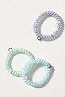 TELETIES Small Spring Coil Hair Ties, Set of 3