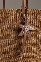 POOLSIDE The East West Raffia Charm Tote