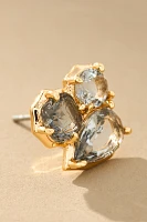Clustered Stone Post Earrings