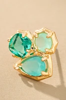 Clustered Stone Post Earrings