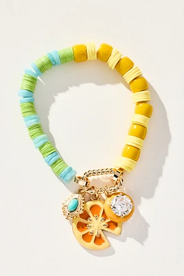 Beaded Charm Stretch Bracelet