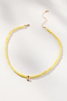 Beaded Mini Bubble Letter Monogram Necklace