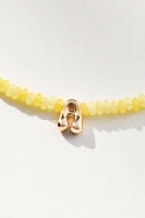 Beaded Mini Bubble Letter Monogram Necklace