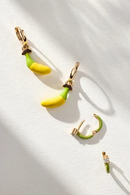 Fruit Charm Huggie Hoop Earrings, Set of 2