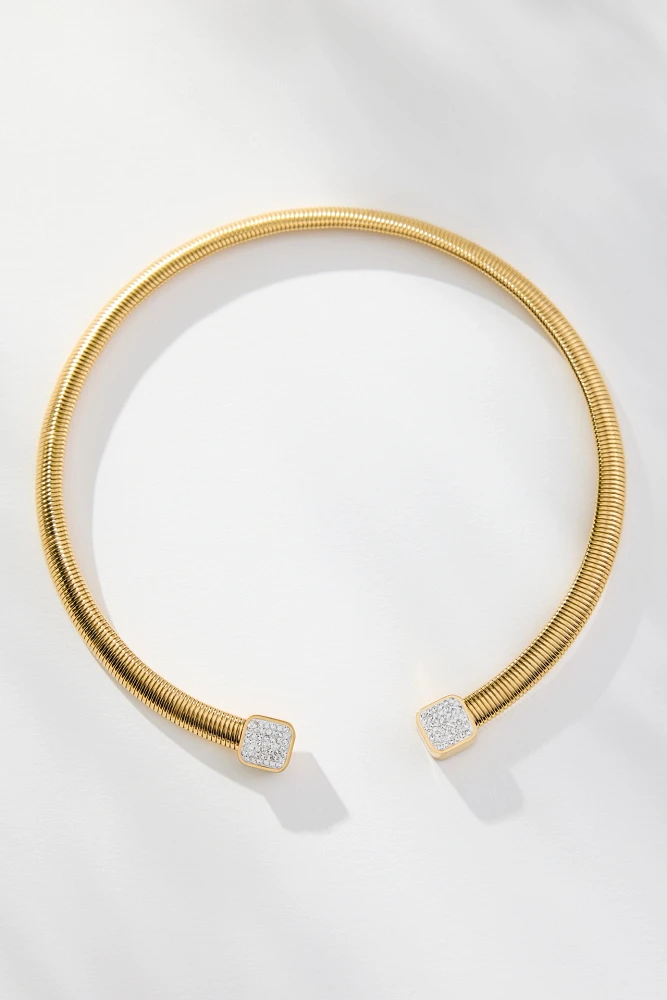 Pavé-Tip Collar Necklace