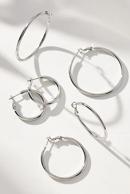 Delicate Hoop Earrings, Set of 3