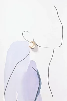 Mixed Metal Half-Moon Hoop Earrings
