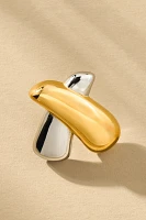 Mixed Metal X Post Earrings