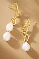Missoma Molten Baroque Pearl Mismatched Drop Earrings