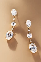 NADRI Evelyn Multi Oval Crystal Linear Drop Earrings