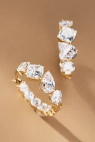NADRI Chunky Crystal Inside-Out Hoop Earrings