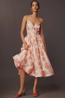 BHLDN Sophie Linen Fit & Flare Midi Dress