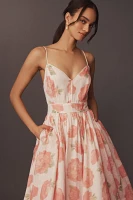 BHLDN Sophie Linen Fit & Flare Midi Dress