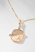 Sardine Tin Charm Monogram Necklace