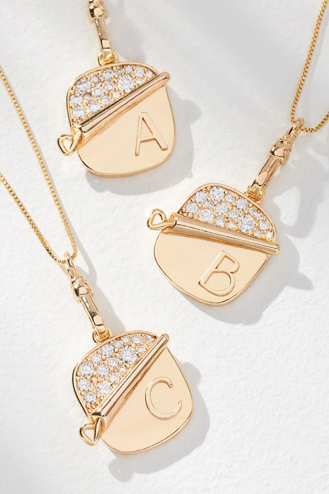 Sardine Tin Charm Monogram Necklace