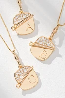 Sardine Tin Charm Monogram Necklace