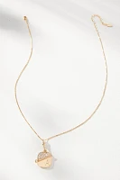 Sardine Tin Charm Monogram Necklace