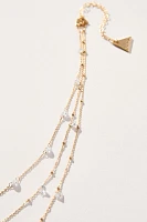 Drippy Crystal Multi Layered Necklace