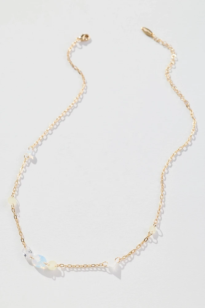 Spaced Crystals Necklace