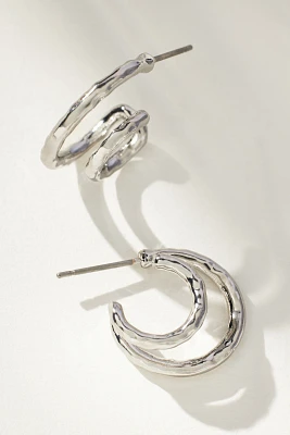 Hammered Spiral Earrings