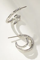 Hammered Spiral Earrings