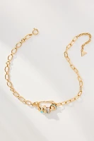 Paperclip Bar Charm Necklace