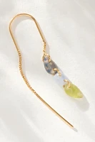 Triple-Gem Fish Hook Earrings