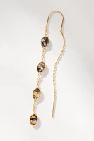 Crystal Oval Threader Earrings