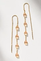 Crystal Oval Threader Earrings