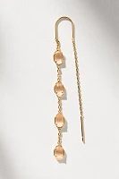 Crystal Oval Threader Earrings
