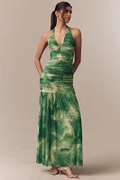AFRM Lapointe Halter Maxi Dress