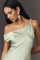 BHLDN Sienna Off-The-Shoulder Satin Maxi Dress