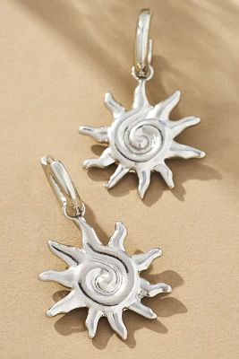 Fun Icon Charm Huggie Hoop Earrings