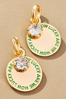 Fun Icon Charm Huggie Hoop Earrings