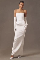 Bronx and Banco Florentina Blanc Strapless Column Wedding Gown