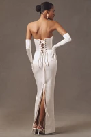 Bronx and Banco Florentina Blanc Strapless Column Wedding Gown