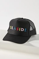 Ascot + Hart Seaside Embroidered Trucker Hat