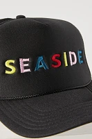 Ascot + Hart Seaside Embroidered Trucker Hat
