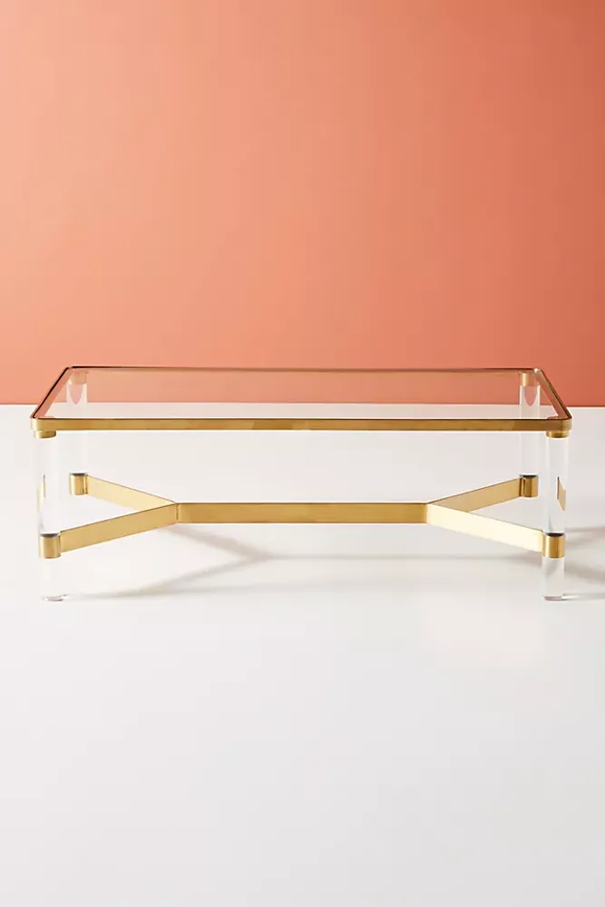 Oscarine Lucite Rectangular Coffee Table