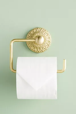 Floral Imprint Toilet Paper Holder